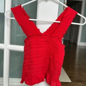 Adorable red Ecote tank top.